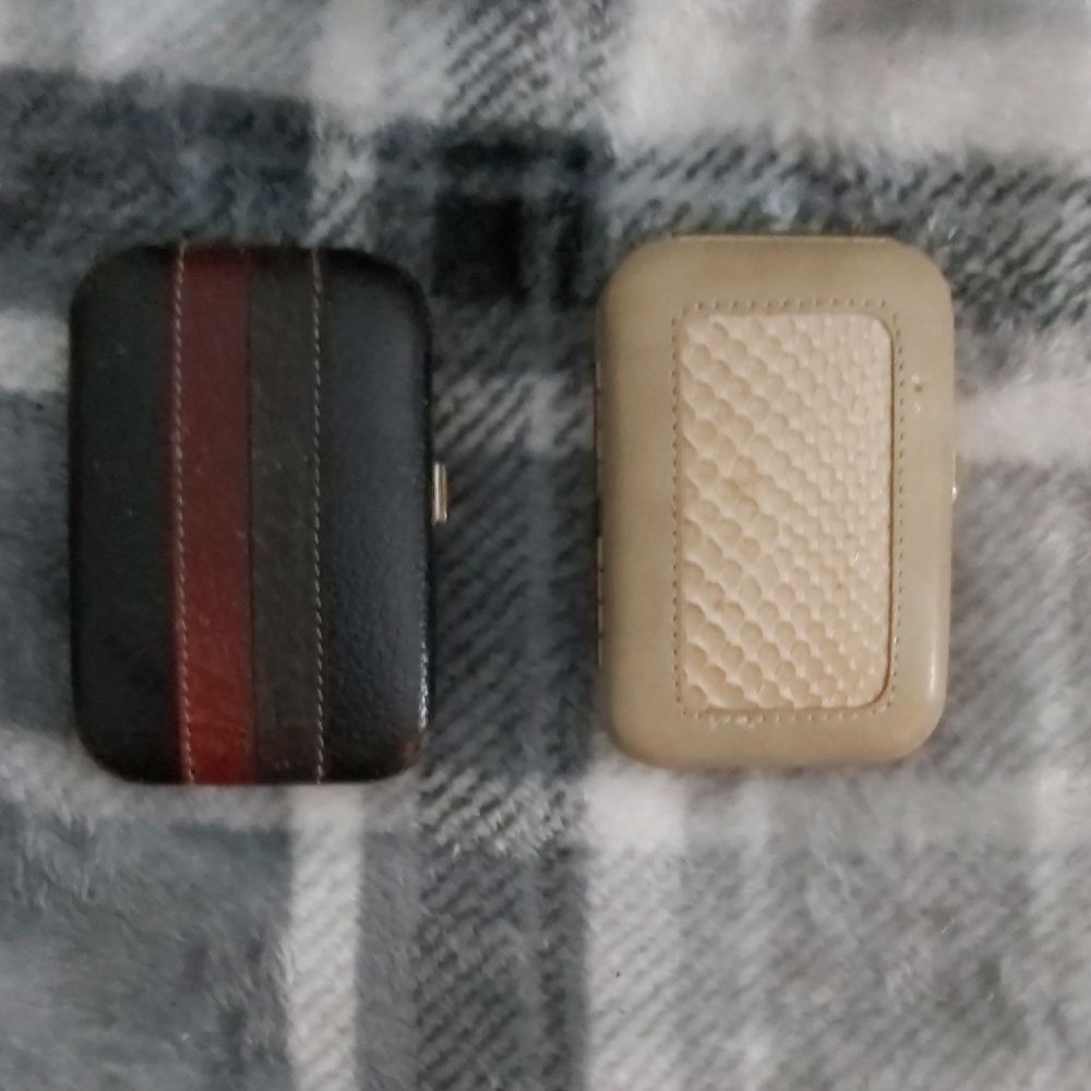 Black and Red Striped Leather Case
